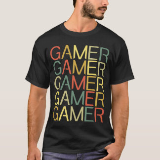 Camiseta Gamer Retrô Amante de Jogos de Vídeo Antigos Amigo