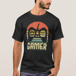 Camiseta Gamer retrô com console de jogos