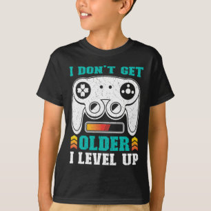 Camiseta Gamer Retrô Não Fica Mais Velho Eu Subo de Level G