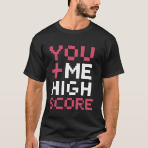 Camiseta Gamer Romance Videos games Heart Pixel Art Gaming 
