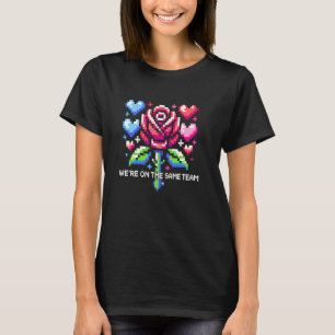 Camiseta Gamer Romance Videos games Heart Pixel Art Gaming 