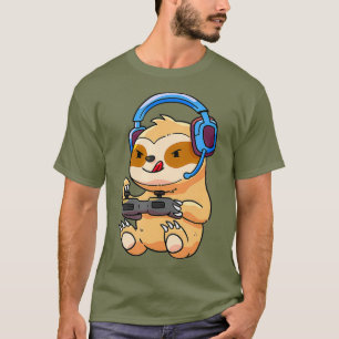 Camiseta Gamer Sloth Gaming Sloths Jogo Presente