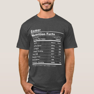 Camiseta Gamer Stats Engraçado Etiqueta Personalizada Dossi