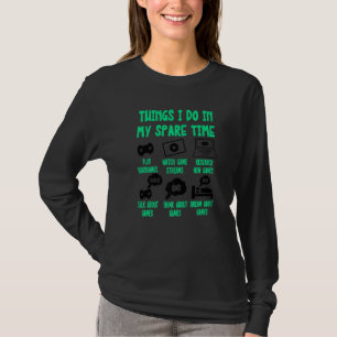 Camiseta Gamer Videogame Coisas Que Eu Faço Em Meu Tempo Li