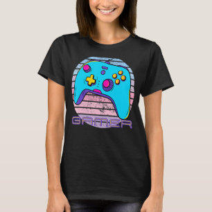 Camiseta Gamer Vintage - Controle de jogos
