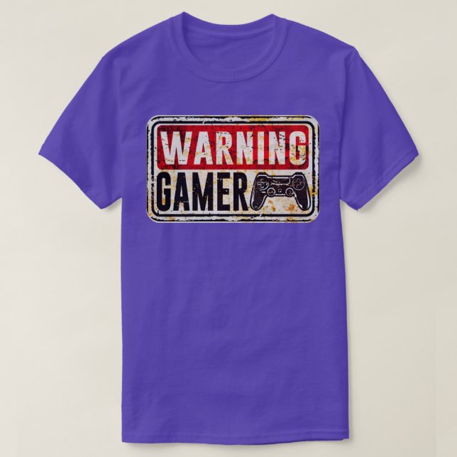 Camiseta Gamer Warning Gamer (Frente do Design)