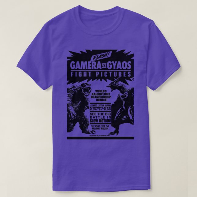 Camiseta GAMERA vs GYAOS FIGURA (Frente do Design)
