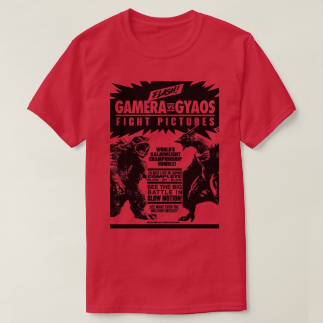 Camiseta GAMERA vs GYOS FIGURA 1 (Frente do Design)