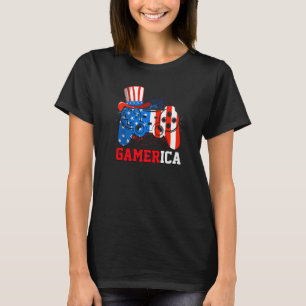 Camiseta Gamerica Video Game Controller American Flag 4º O