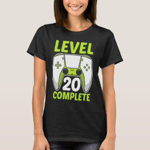 Camiseta Gamers 20 Birthday, 20 Anos, Dia 20 Co