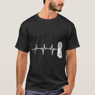 Camiseta Gamers Classic Heartbeat Shirt Vídeo Game Lover Ga