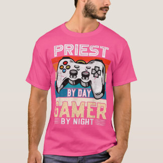 Camiseta Gamers de jogos noturnos e de padre por jogador