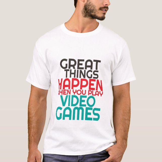 Camiseta Gamers Inspiracionais Engraçados Citam T-shirt (Frente)