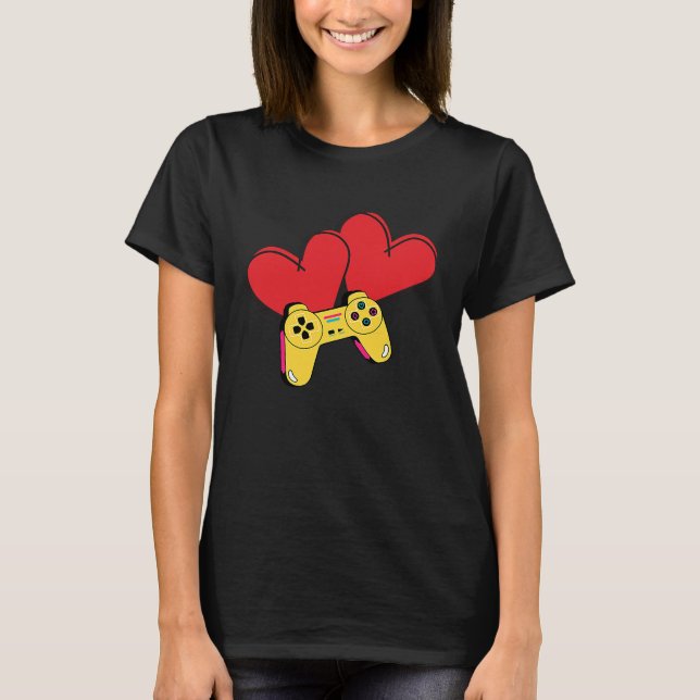 Camiseta Gamers Valentine  Valentine's Day for Gamers (Frente)