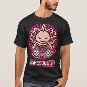 Camiseta Gamesolotl Axolotl Cute Kawaii Anime Jovens