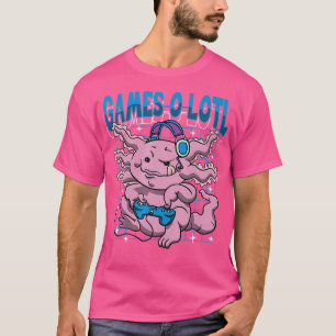 Camiseta Gamesolotl Axolotl Gamer Kawaii Mexicano Salamande