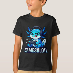 Camiseta Gamesolotl Axolotl Peixe Gamer Jogos Anime Vídeo G