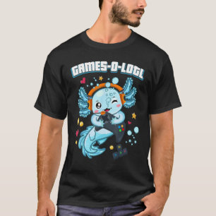 Camiseta Gamesolotl Axolotl Video Gamer Axolotl Fish Boys