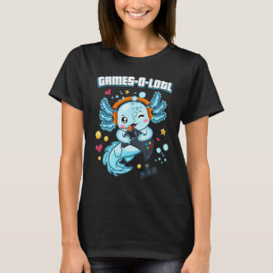 Camiseta Gamesolotl Axolotl Video Gamer Axolotl Peixe Menin