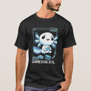 Camiseta Gamesolotl Gamer Axolotl Peixes Jogando Videos gam