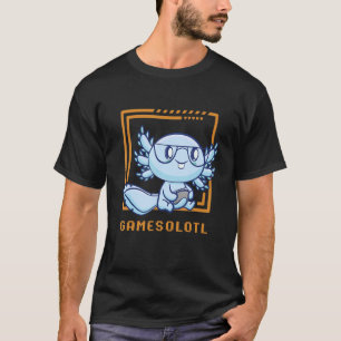 Camiseta Gamesolotl Gamer Axolotl Tocando Videos games Walk