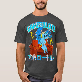 Camiseta Gamesolotl Gamer Fish Aolotl Playing Video Games K