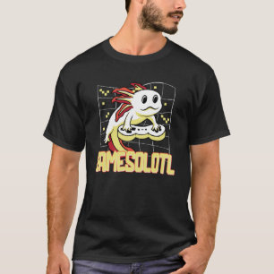 Camiseta Gamesolotl Gaming Axolotl para Garotas Jogadoras