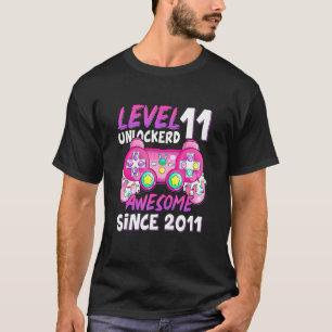 Camiseta Gaming 11th Birthday Level 11 Unlocked Video Game