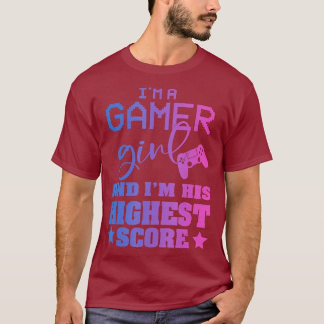 Camiseta GAMING 365 Im A Gamer Girl Im Sua Mais Alta Pontua (Frente)