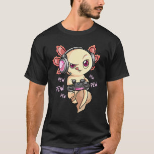 Camiseta Gaming Axolotl Para Jogo De Vídeo Para Mulheres Jo