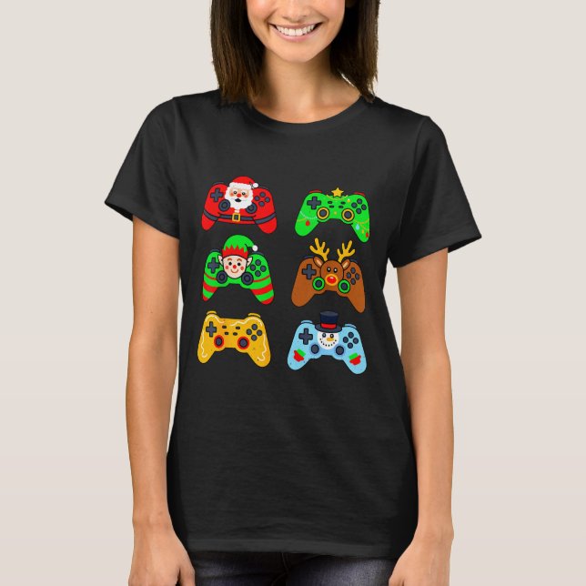 Camiseta Gaming Christmas For Boys Gamer Youth Teens Men Xm (Frente)