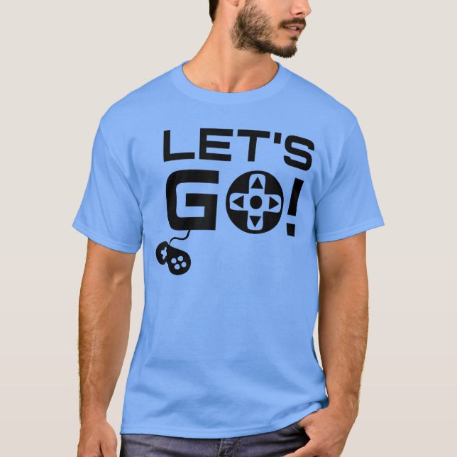 Camiseta Gaming Controller Lets Go Gamer funny girl (Frente)