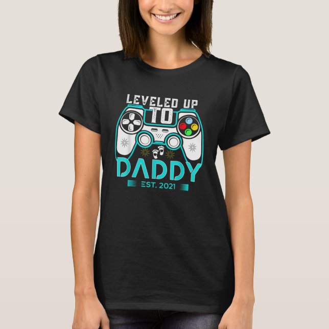 Camiseta Gaming Dad Level Up Daddy   Plus Size (Frente)