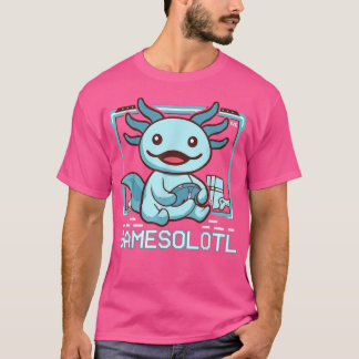 Camiseta Gaming em torno do Axolotl bonito para crianças To
