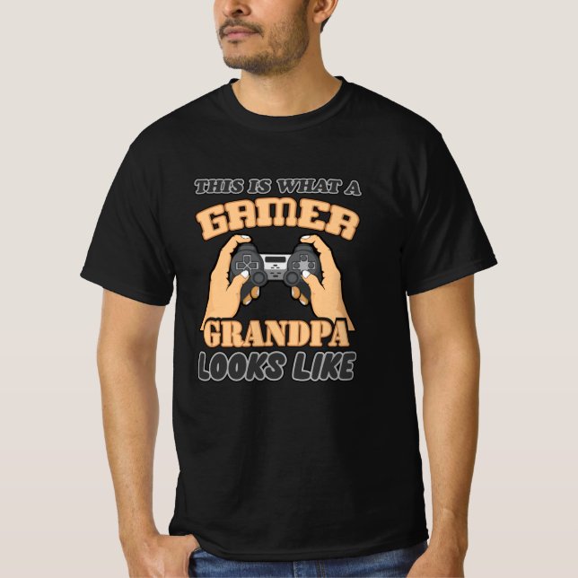 Camiseta Gaming Game Gamer Pai Console Ideia do presente (Frente)