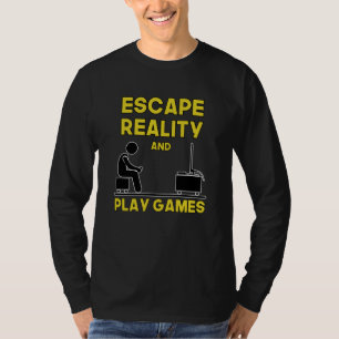 Camiseta Gaming Game Gamer Video Game Console Ideia do pres