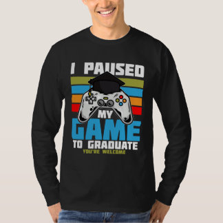 Camiseta Gaming Graduation Level Complete Gamer Graduation 