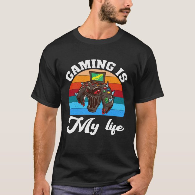 Camiseta Gaming Is My Life  Video Gaming   2 (Frente)