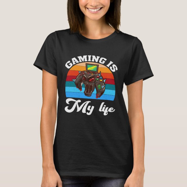 Camiseta Gaming Is My Life  Video Gaming   2 (Frente)