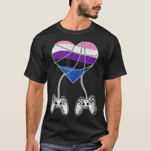 Camiseta Gaming LGBT de orgulho fluido do controlador de ví