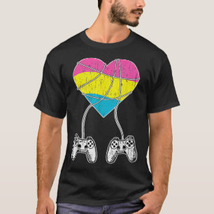 Camiseta Gaming LGBTQ do Orgulho Pansexual do Controlador d