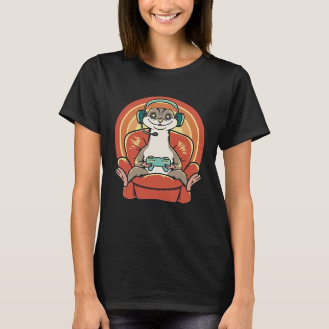 Camiseta Gaming Meerkat Outfit For Gamers (Frente)