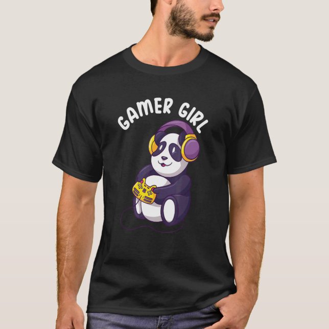Camiseta Gaming Panda Video Game Player Computer PC Panda   (Frente)