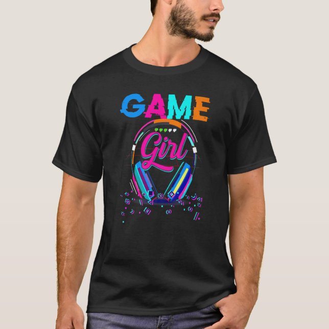 Camiseta Gaming Para Meninas Jogadoras Gama De Vídeo Para J (Frente)