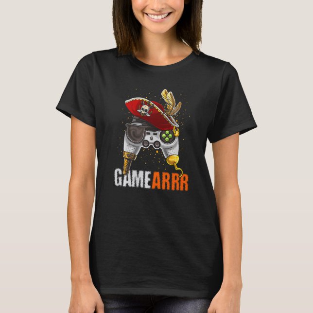 Camiseta Gaming Pirate Hat controller Video Game Controller (Frente)