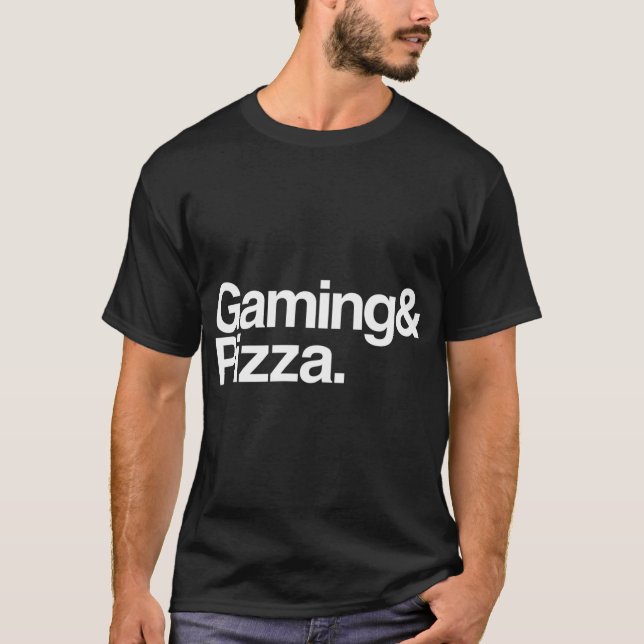Camiseta Gaming Pizza Video Gamer Namorado (Frente)