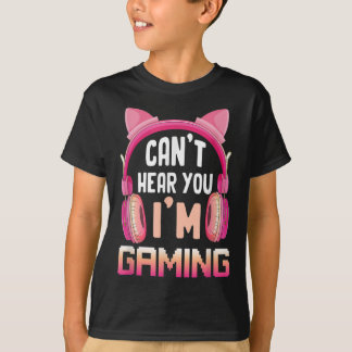 Camiseta Gaming Rapariga Que Não Consigo Ouvir Vídeo De Jog