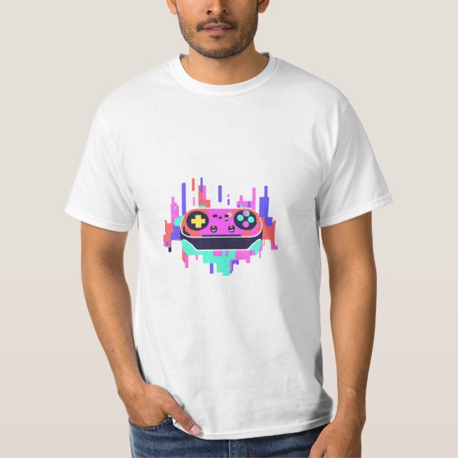 Camiseta Gaming T-shirt pixel controller  (Frente)