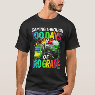 Camiseta Gaming Through 100 Days Of 3Rd Grade Video Game Bo