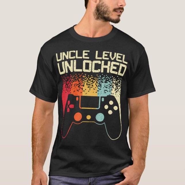 Camiseta Gaming Uncle Art For Men Video Gamer First Time Un (Frente)
